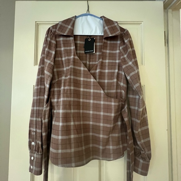 Marissa Webb Mia Lightweight Flannel Wrap Top - Picture 5 of 11